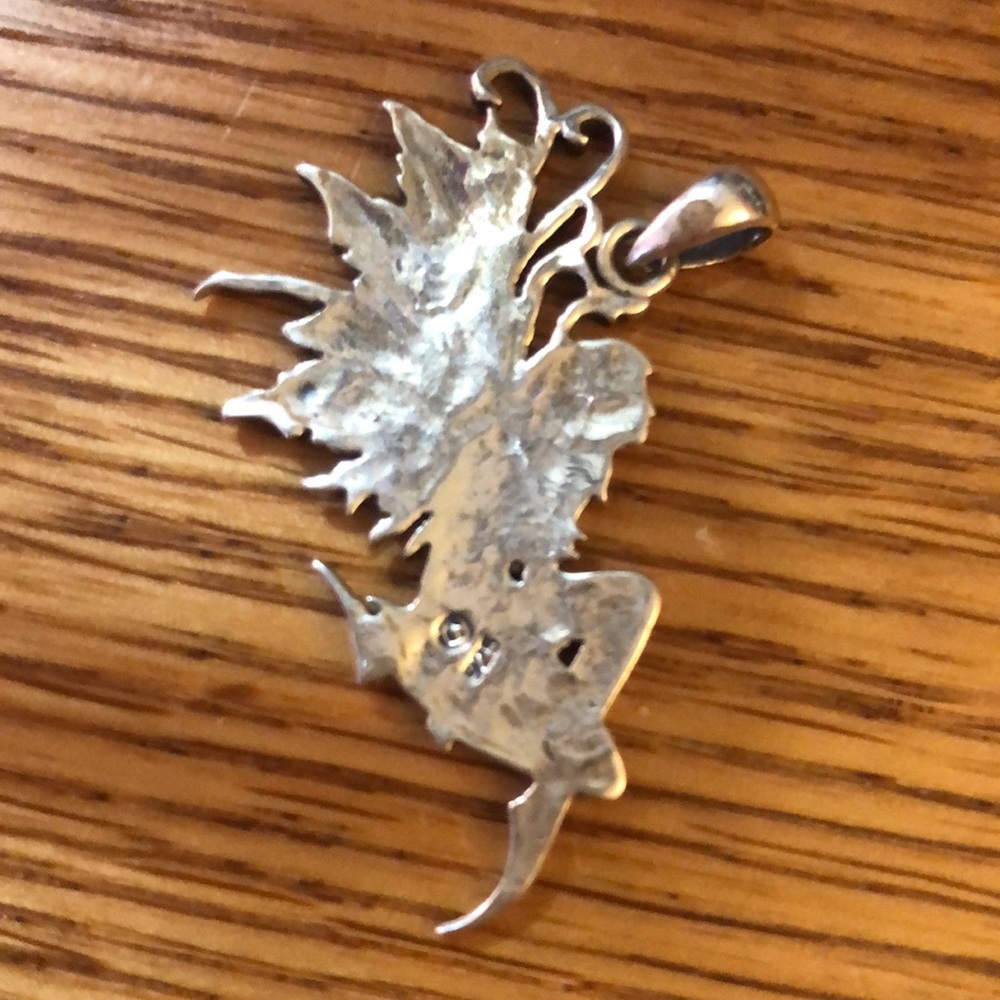 Amy Brown Birth of Magic Fairy .925 Sterling Silver Pendant Peter Stone Jewelry - Picture 2 of 2